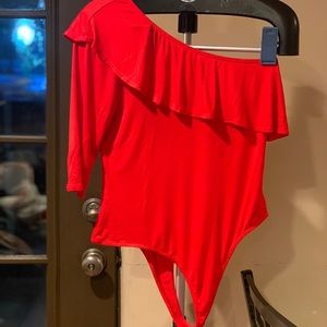One sleeve bodysuit top
